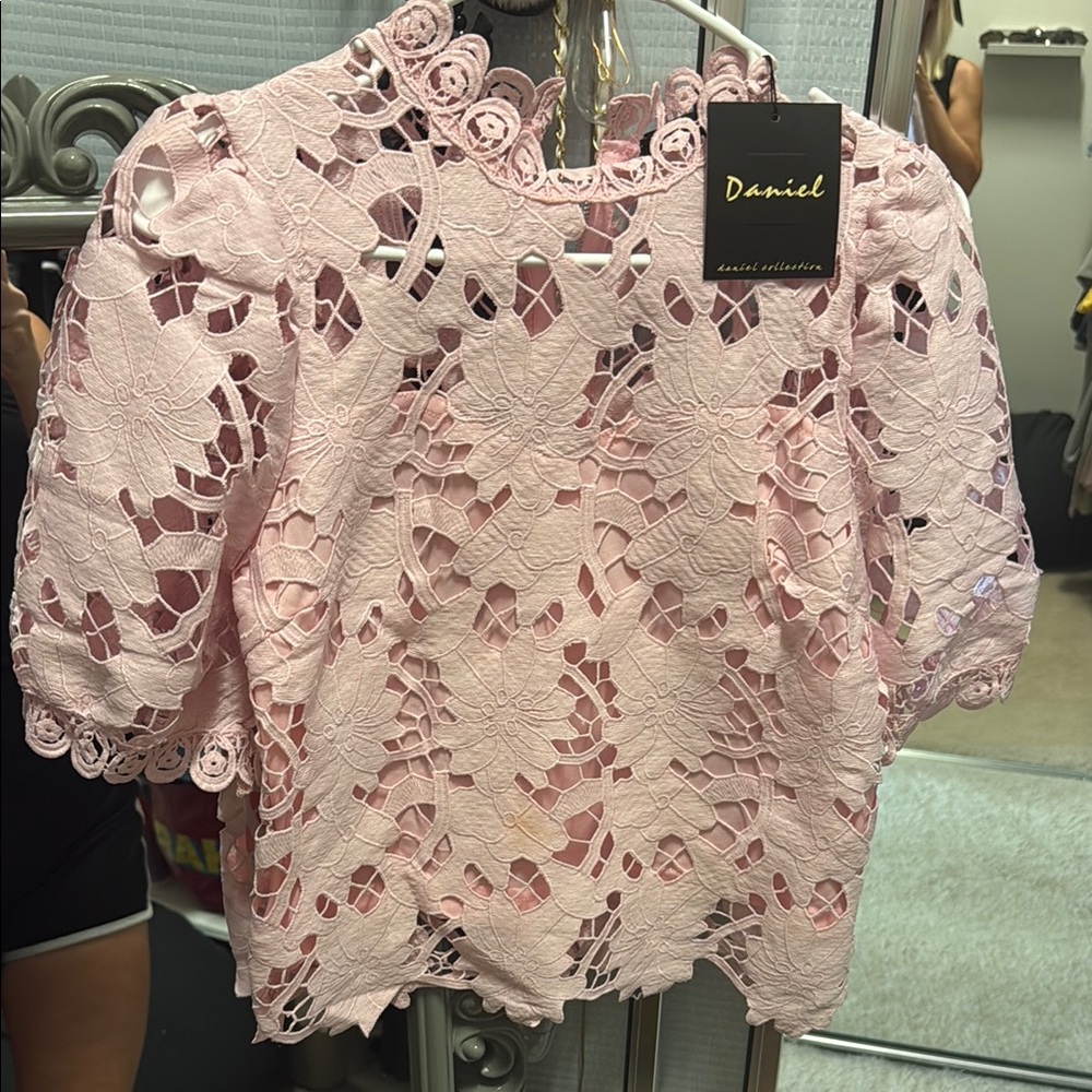 Pink Lace Women's Top